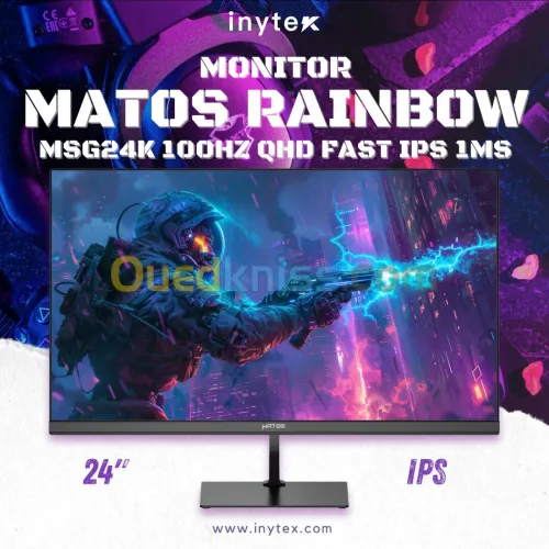 Moniteurs écrans MATOS 24pouces RAINBOW MSG24K 100HZ QHD FAST IPS 1MS CONSOL COMPATIBLE