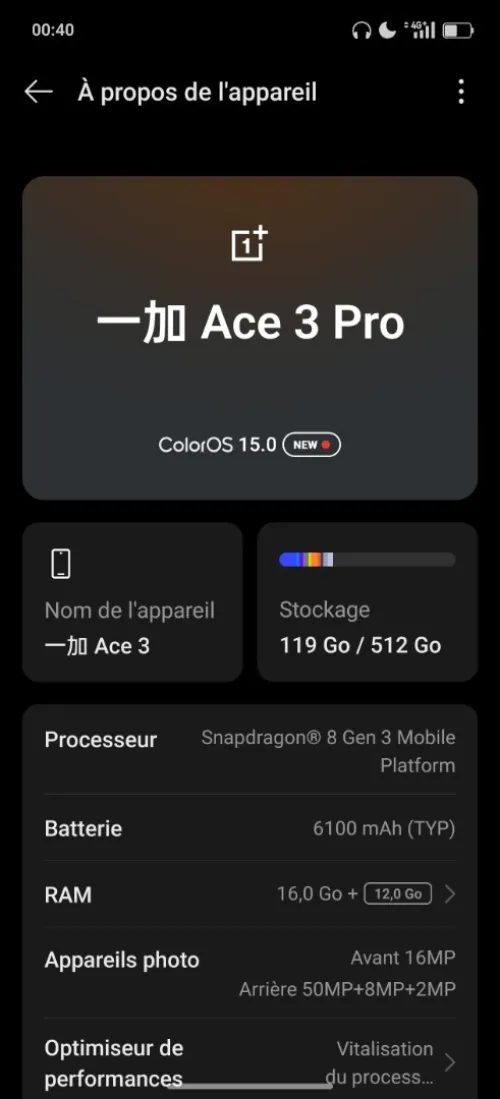 One plus Ace 3 pro