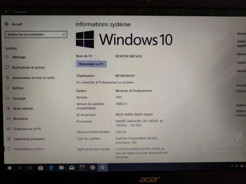 Pc Acer ES 15   