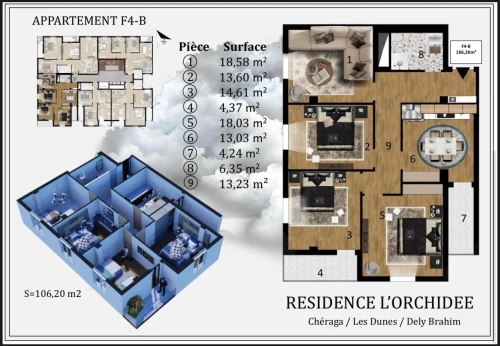 Vente Appartement F4 Alger Dely brahim