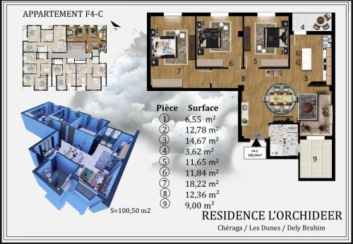 Vente Appartement F4 Alger Dely brahim