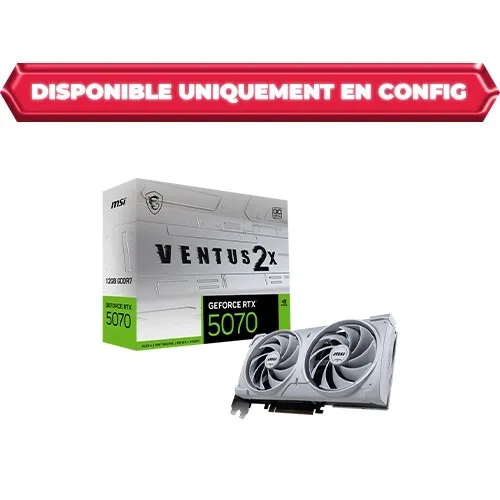 CARTE GRAPHIQUE MSI RTX5070 12G VENTUS X2 OC WHITE