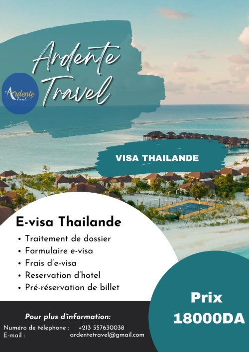 Traitement de dossier pour eVisa THAILANDE