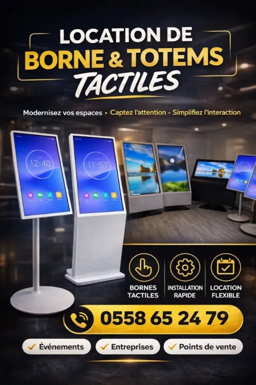 Location d'écrans d'affichage interactifs