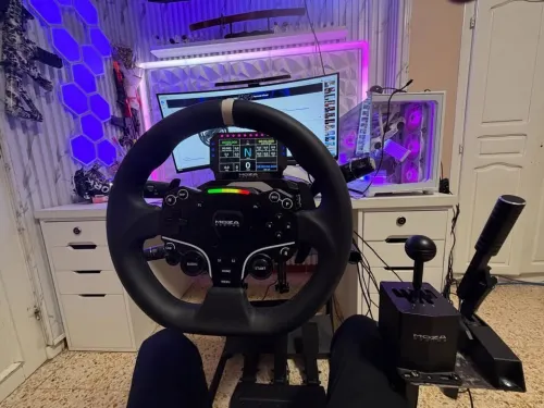 MOZA R5 Volant Sim Racing Complet avec Cockpit, Dash CM2 HD, Shifter HGP et Frein à Main HBP