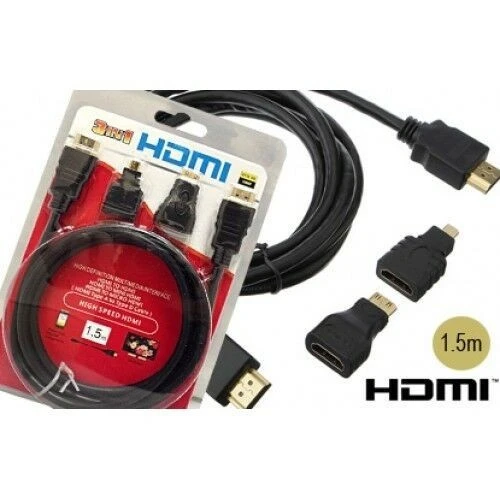 Kit câble HDMI M vers mini micro HDMI adaptateur 4K pour TV PC appareils