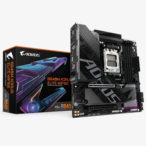 CARTE  MERE B840M AORUS ELITE WIFI6E GIGABYTE SOCKET AM5 7TH 8TH 9TH SERIES AMD RYZEN DUAL 4 DDR5 8200