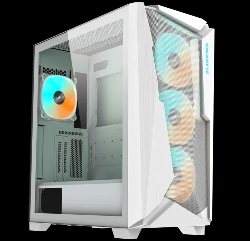Boîtier Gaming Gigabyte C301 Glass White ATX RGB Ventilation Premium Design