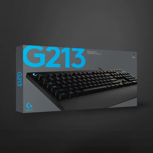 Clavier Gaming Logitech G213 Prodigy RGB AZERTY USB Résistant aux Éclaboussures Touches Performance Multimédia Gamer PC Haute Réactivité
