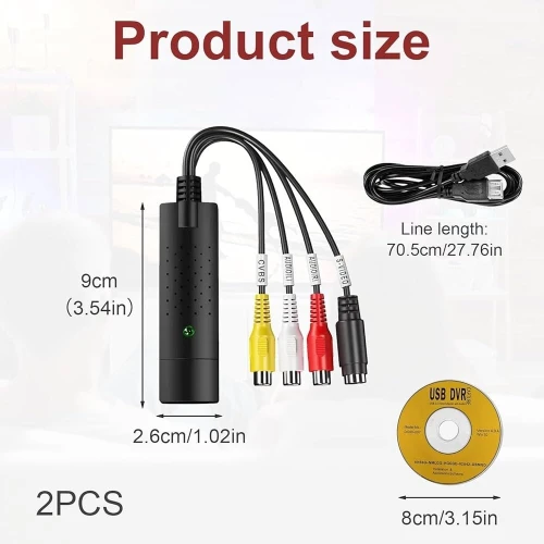 Carte dAcquisition Vidéo EasyCAP DC60 USB 2.0 Convertisseur AV vers PC