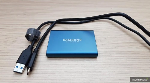 Disque dur externe Samsung T5 SSD 1To USB C rapide