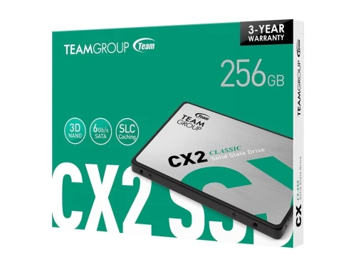 TeamGroup GX2 256Go SSD SATA 2.5 pouces 3D NAND 6Gb s disque dur interne rapide pour PC