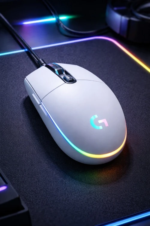 Souris Gaming Logitech G102 LIGHTSYNC RGB - Haute Précision, 6 Boutons, Design Léger et Confortable pour PC Gamer, Bureau et Usage Quotidien