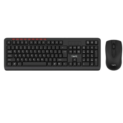 Clavier et Souris Sans Fil HAVIT KB-269GCM 2.4GHz Combo Wireless USB Silencieux Ergonomique Bureau PC Portable Longue Autonomie Haute Performance