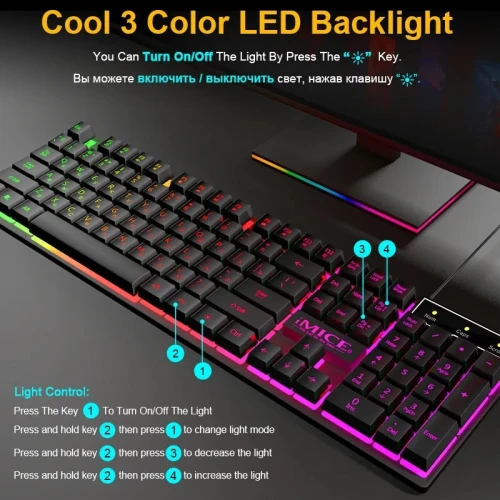 CLAVIER GAMING IMICE AK-600
