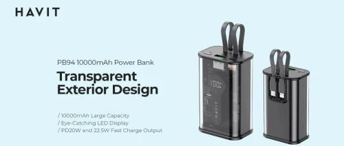 Power Bank Havit PB94 10000 mAh Batterie Externe Puissante Mobile
