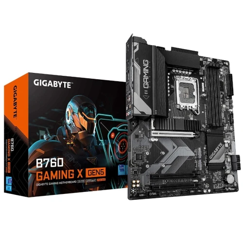 Carte Mère Gigabyte B760 Gaming X DDR4 LGA1700 PCIe 4.0 Haute Performance Gaming Intel Core 12e 13e 14e Génération RAM DDR4 5333MHz Stable et Rapide