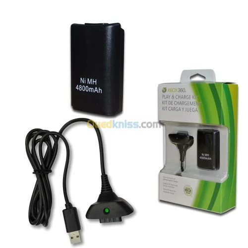 Batterie Xbox 360 rechargeable 4800mAh pour manette
