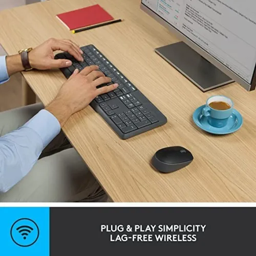 Logitech MK235 combo clavier sans fil et souris ergonomique pratique pour PC et bureau