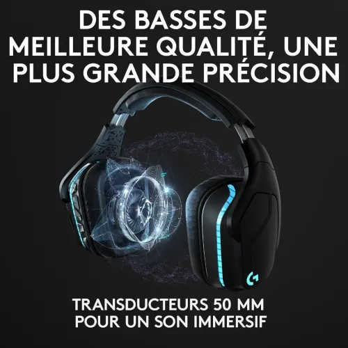 CASQUE LOGITECH G935 Lightsync Sans Fil / Noir