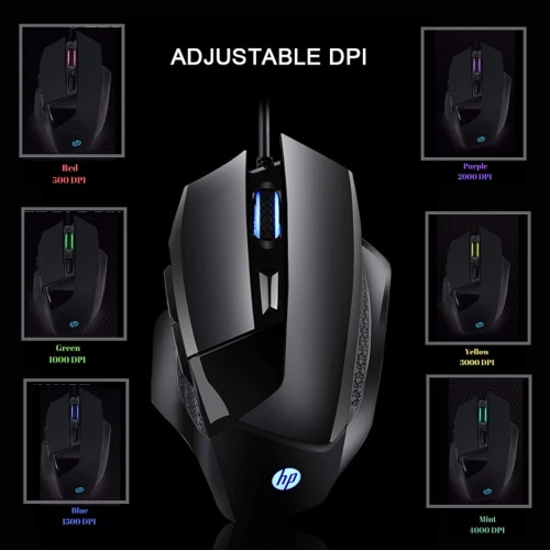 HP RGB GAMING MOUSE G200 USB 4000 DPI PRÉCISION & STYLE