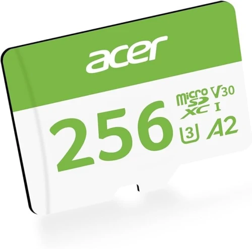 Carte Mémoire Acer 256Go UHS I 160MBs Enregistrement 4K