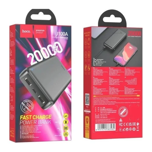 Power Bank Hoco J100A 20000 mAh Batterie Externe Rapide Puissante Mobile