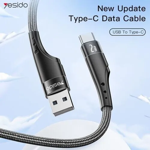 CABLE  DATA TYPE C  TO USB YESIDO 2A CA109 3M