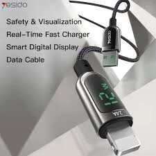 CABLE YESIDO LIGHTNING AVEC AFFICHEUR CA84