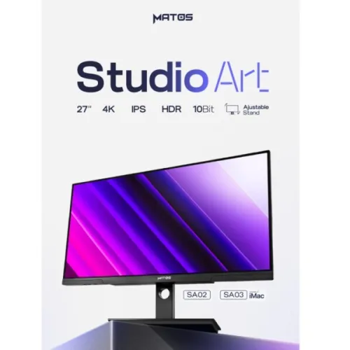 ECRANT MATASO 27 STUDIOART SA02 PROFESSIONNEL 4K IPS AJUSTABLE STAND