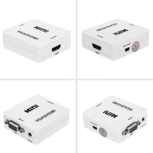 CONVERTISSEUR VGA FEMELLE TO HDMI FEMELLE  AVEC AUDIO 1080P