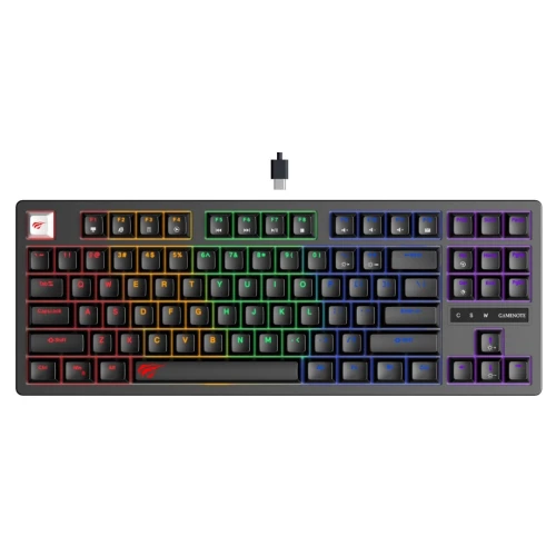 Clavier Souris Mécanique Havit KB 892L RGB Switch Blue Combo USB