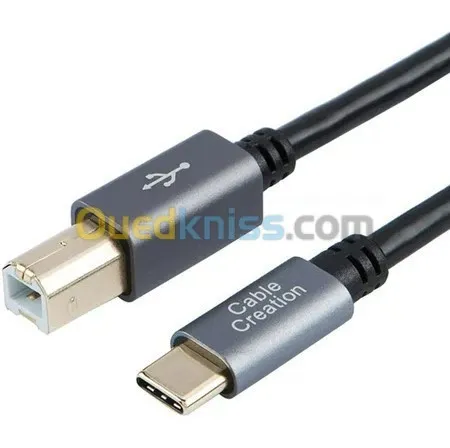 Cable USB Type C 1.5m imprimante Charge Donnees Connecteur Mobile PC