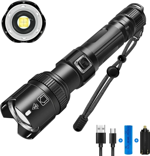 Syosin T1668 torche LED puissante compacte pour camping randonnée usage quotidien