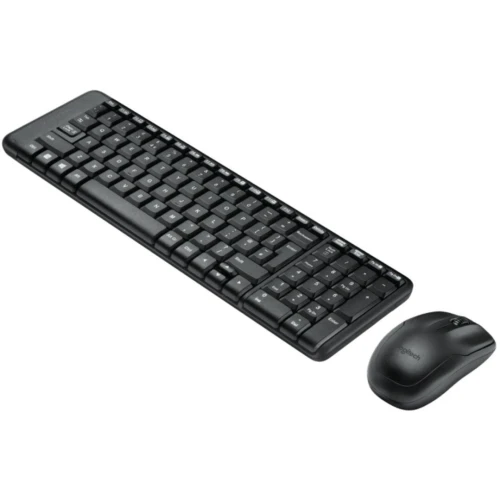 Combo Logitech MK220 Clavier Souris Sans Fil 2.4GHz Compact AZERTY USB Autonomie Longue Durée Design Gain de Place PC Portable Bureau