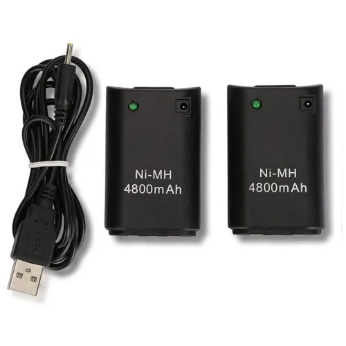 Batterie Rechargeable Double pour Xbox 360 4800 mAh Pack Accu