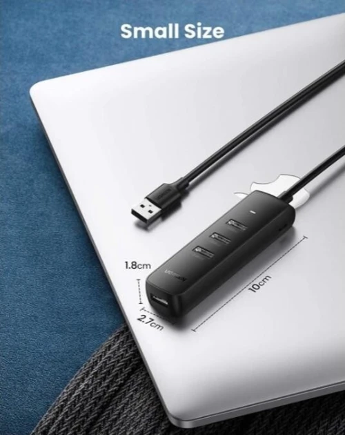 Hub USB 3.0 UGREEN 4 Ports Haute Vitesse 5Gbps Réf 10915 Adaptateur USB Multiport Compatible PC Portable Clavier Souris SSD HDD