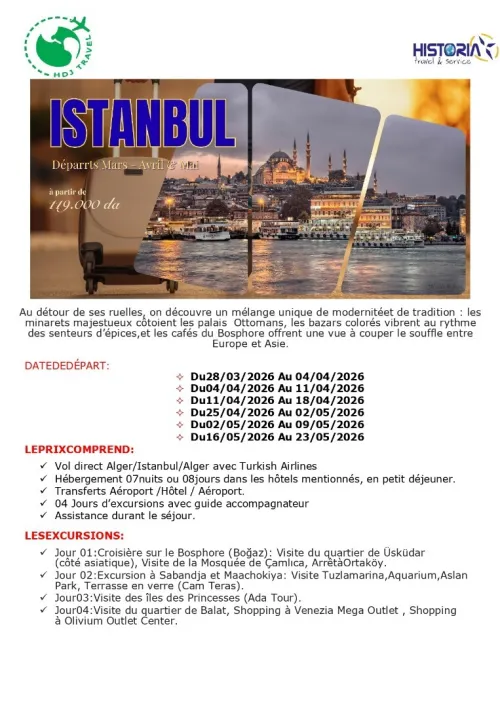 SEJOUR ISTANBUL 2026