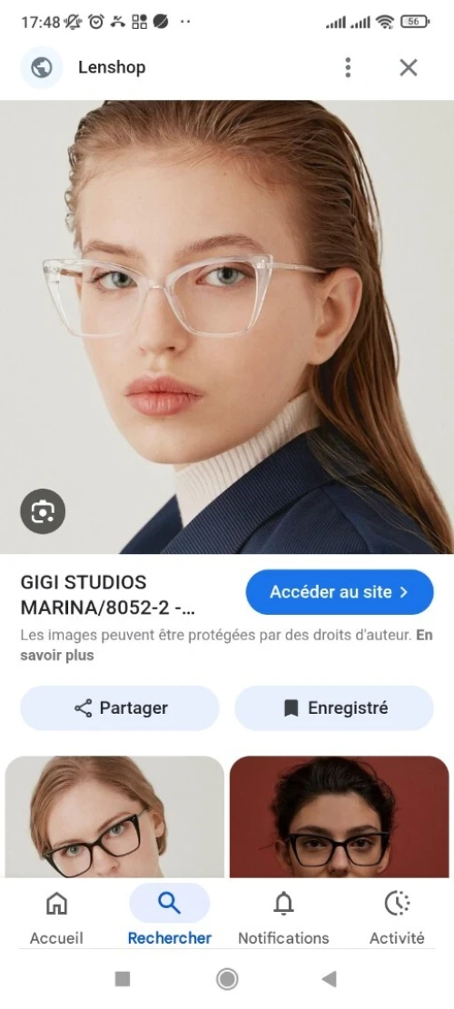 Lunette de vue femme
