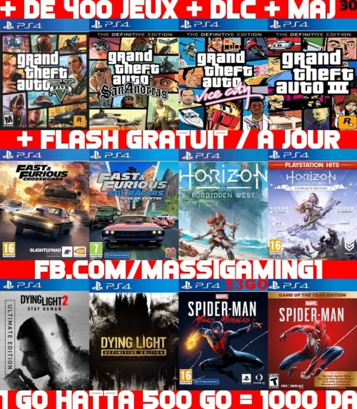 INSTALLATION JEUX DIAL PS4 FLASHÉE 9.X & 11.00 & 12.X & 13.00 (+ FLASH GRATUIT + DLC + MISE A JOUR) --