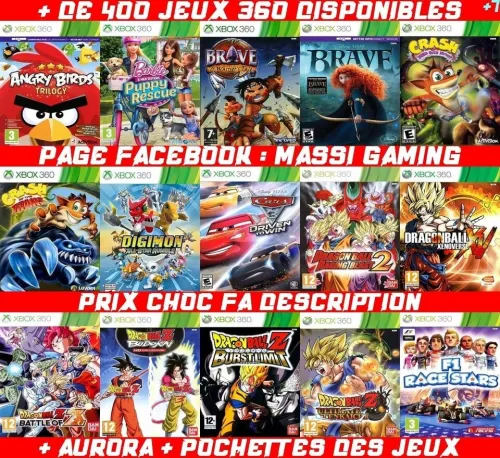 INSTALLATION JEUX XBOX 360 (PRIX CHOC FA DESCRIPTION)