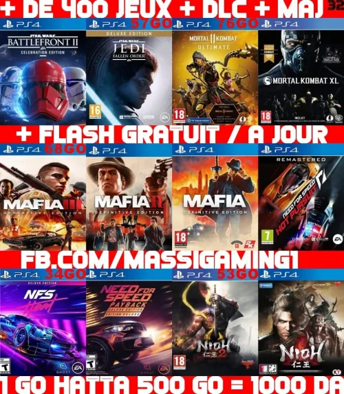INSTALLATION JEUX DIAL PS4 FLASHÉE 9.X & 11.00 & 12.X & 13.00 (+ FLASH GRATUIT + DLC + MISE A JOUR) -