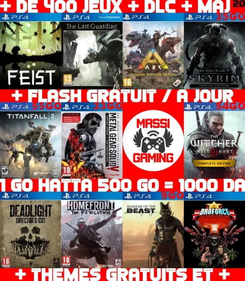 INSTALLATION JEUX DIAL PS4 FLASHÉE 9.X & 11.00 & 12.X & 13.00 (+ FLASH GRATUIT + DLC + MISE A JOUR) -