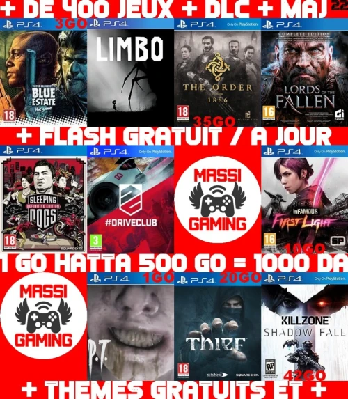 INSTALLATION JEUX DIAL PS4 FLASHÉE 9.X & 11.00 & 12.X & 13.00 (+ FLASH GRATUIT + DLC + MISE A JOUR) -