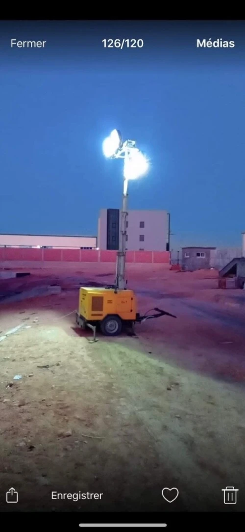 Location girafe lumineuse,projecteur de chantier