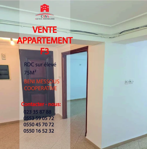 Vente Appartement F3 Alger Beni messous