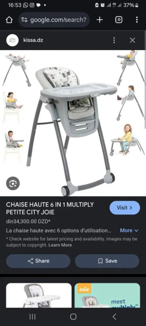 Chaise haute joie