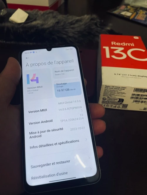 Redmi 13C 256Gb m3ah boite w chargeur ndif khlass Redmi 13C