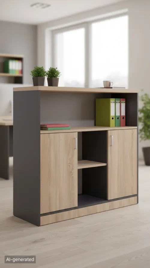 Bahut de Bureau Moderne - Design Épuré & Rangement Optimisé