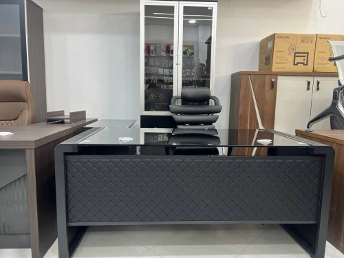 Ensemble de bureau Importation en verre 1.80M PDG